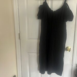 New York & Co Eva Mendes Size 18 Black Lace Off-Shoulder Romantic Lace Dress